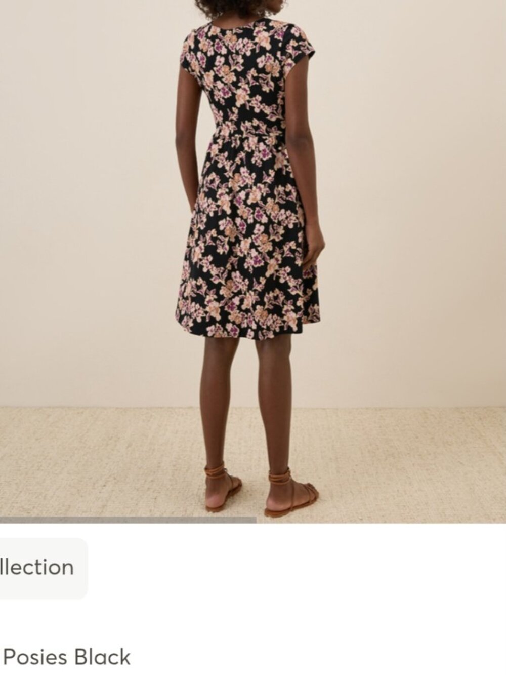 NWOT Pact Fit & Flare Crossover Dress size Medium - Picture 3 of 4